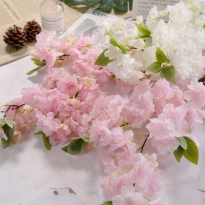 厂家批发仿真花假花四叉加苞小樱花绢花婚庆装修会场多用花卉